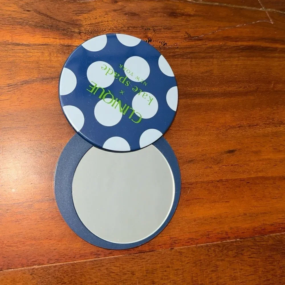 Kate Spade Swivel Compact Mirror - Navy and White polka dot